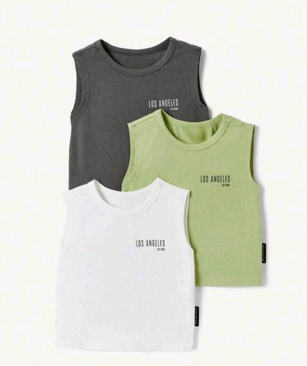 Small Foot Baby Boy 3-Pcs Sleeveless T-shirt