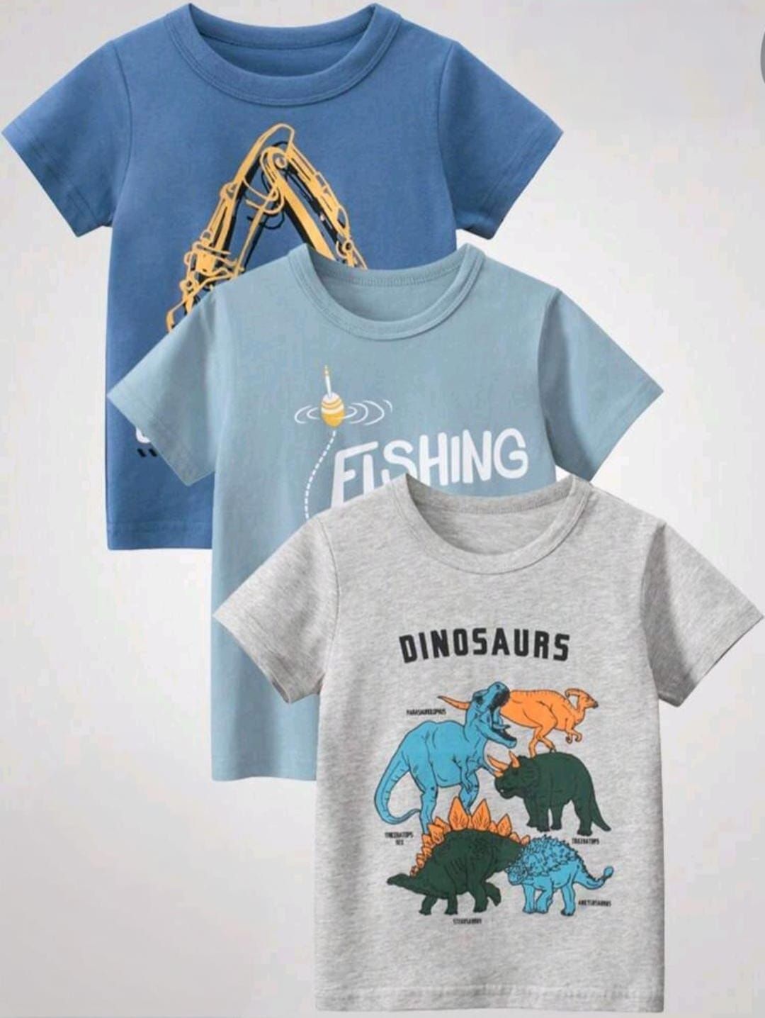 Small Foot Boys 3-Pcs Cotton T-Shirt