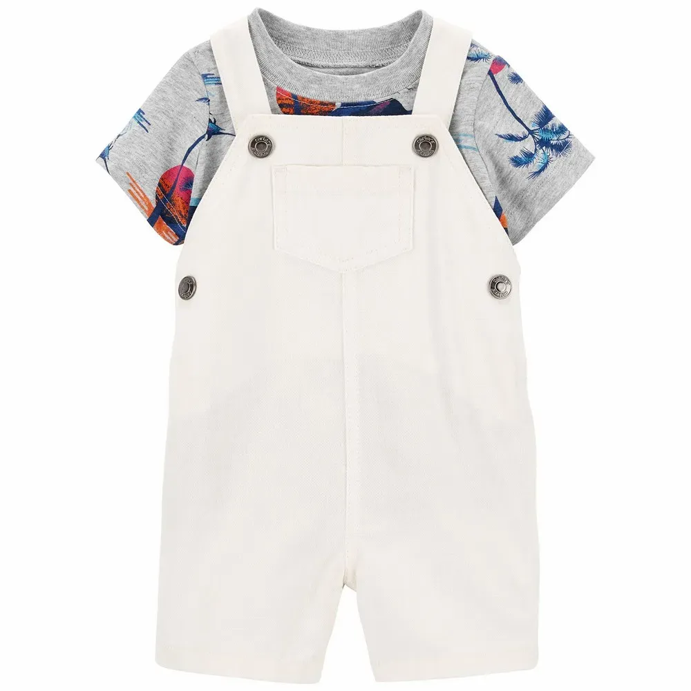 Original Carter&#39;s Boys 2-pcs Shortall-Tee Set