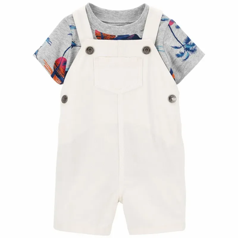 Original Carter&#39;s Boys 2-pcs Shortall-Tee Set