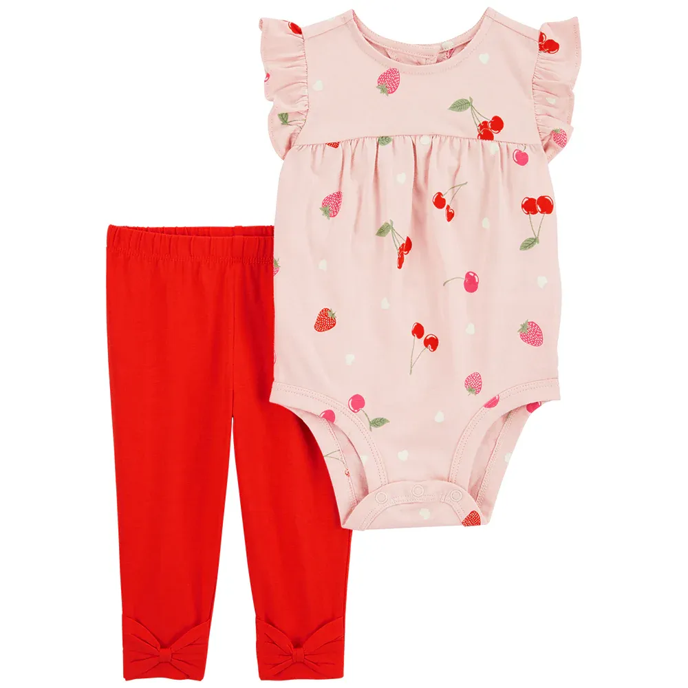 Original Carter&#39;s Baby Girl Fruit 2-pcs Set