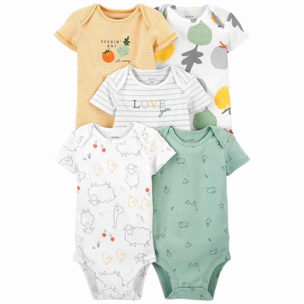 Original Carter&#39;s Baby 5-Pcs Bodysuit Set