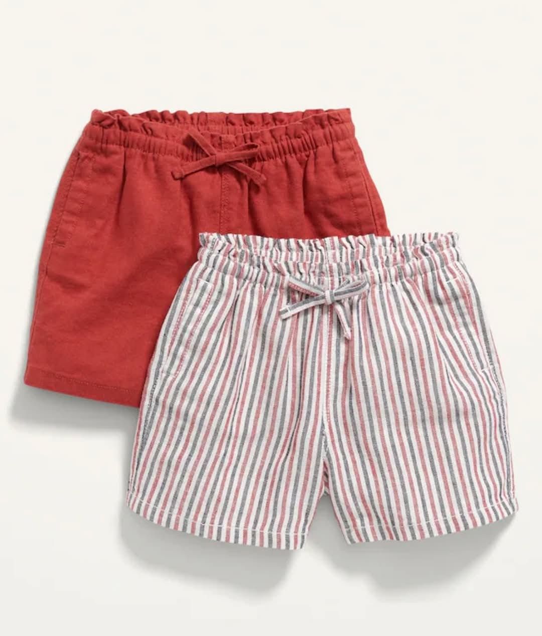 Old Navy Girls Linen 2-Pack Shorts