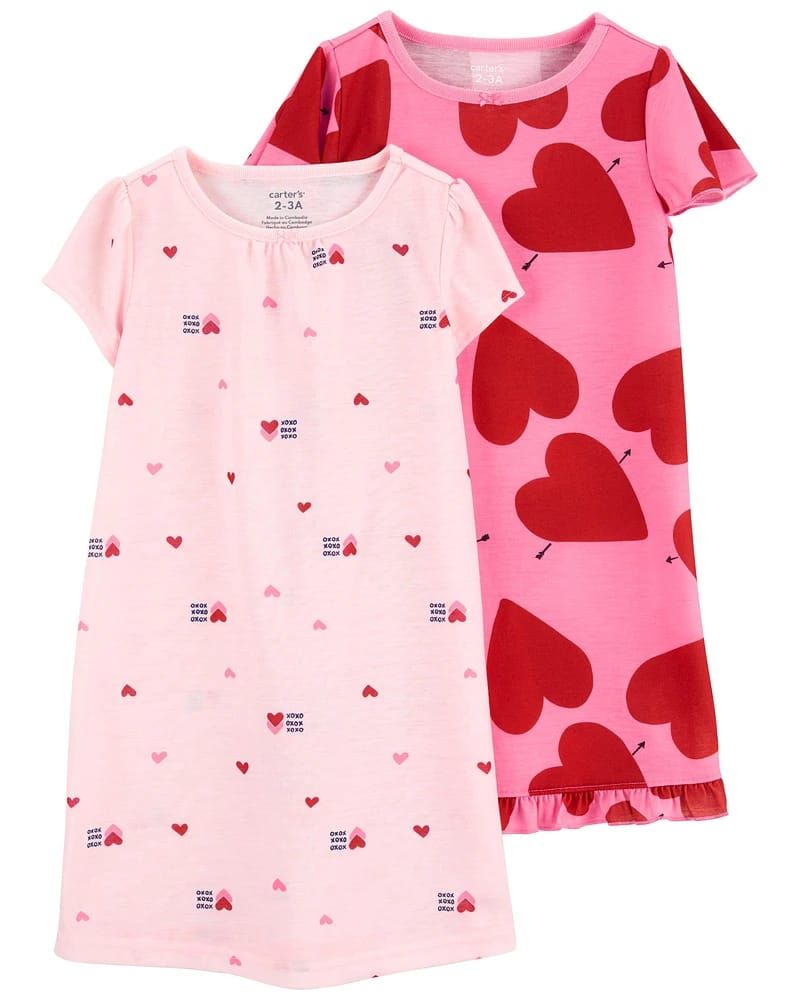 Original Carter&#39;s Girls XOXO 2-Pcs Nightgowns