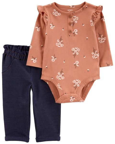 Original Carter&#39;s Girls 2-Pcs Floral Set