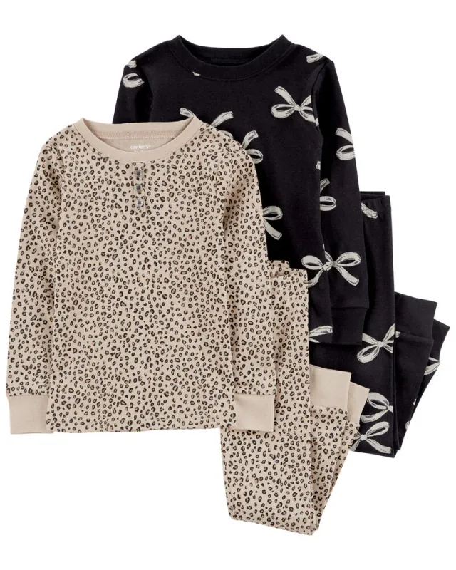 Original Carter&#39;s Girls 4-Pcs Leopard Pajama