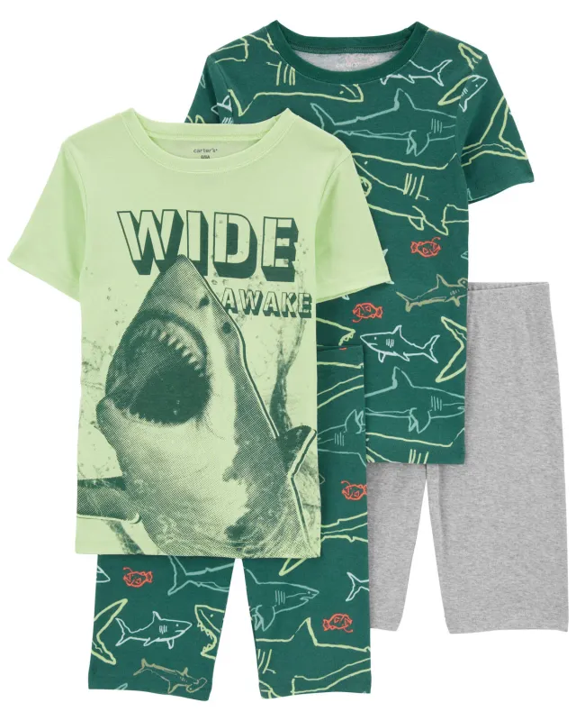 Original Carter&#39;s Boys 4-Pcs Shark Pajamas