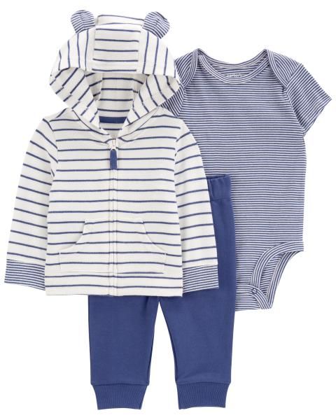 Original Carter&#39;s Boys 3-Pcs Cotton Cardigan Set