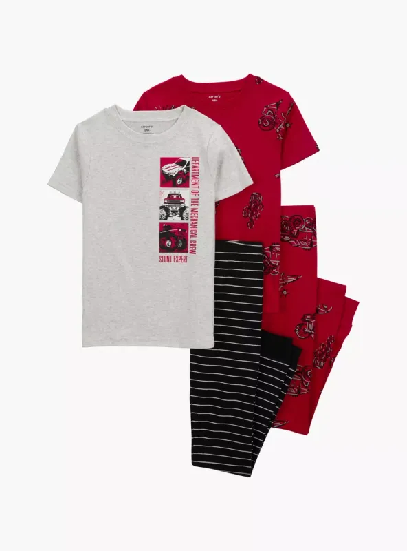 Original Carter&#39;s Boys 4-Pcs Cars Pajama