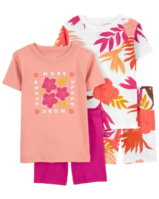 Original Carter&#39;s Girls 4-Pcs Floral Pajama