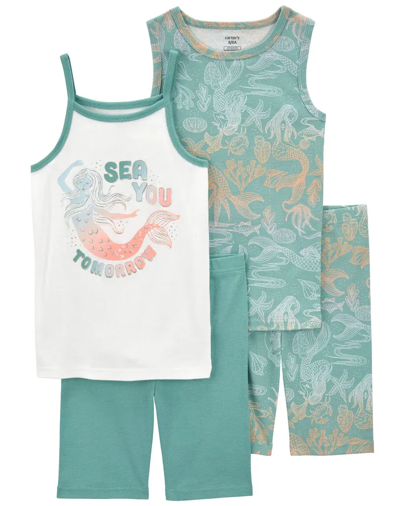 Original Carter&#39;s Girls 4-Pcs Mermaid Pajama
