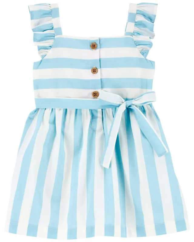 Original Carter&#39;s Girls Striped Flutter Dress