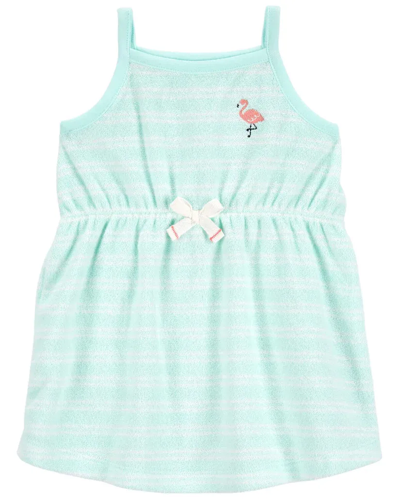Original Carter&#39;s Girls Embroidered Terry Dress
