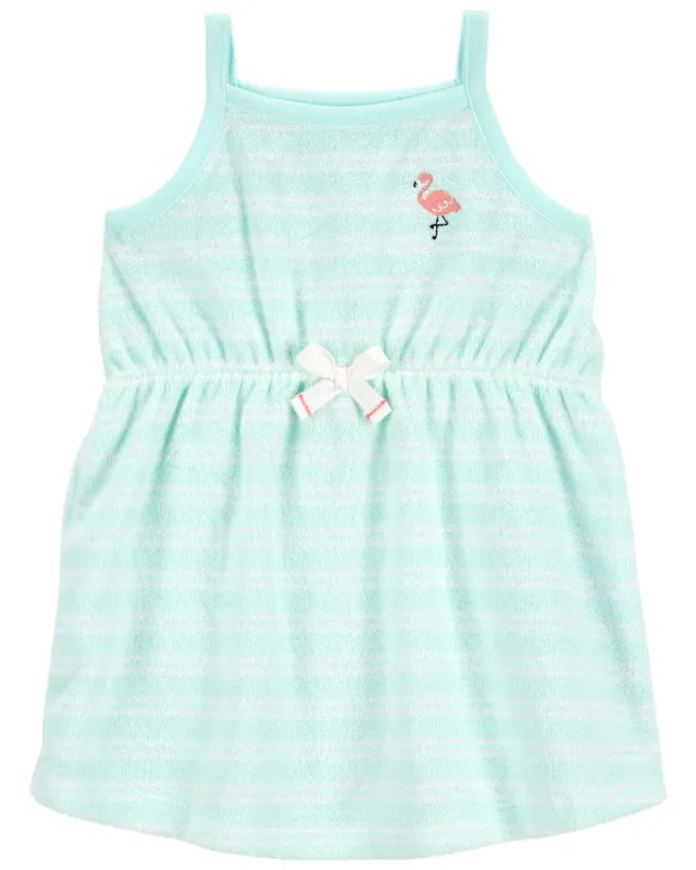 Original Carter&#39;s Girls Embroidered Terry Dress