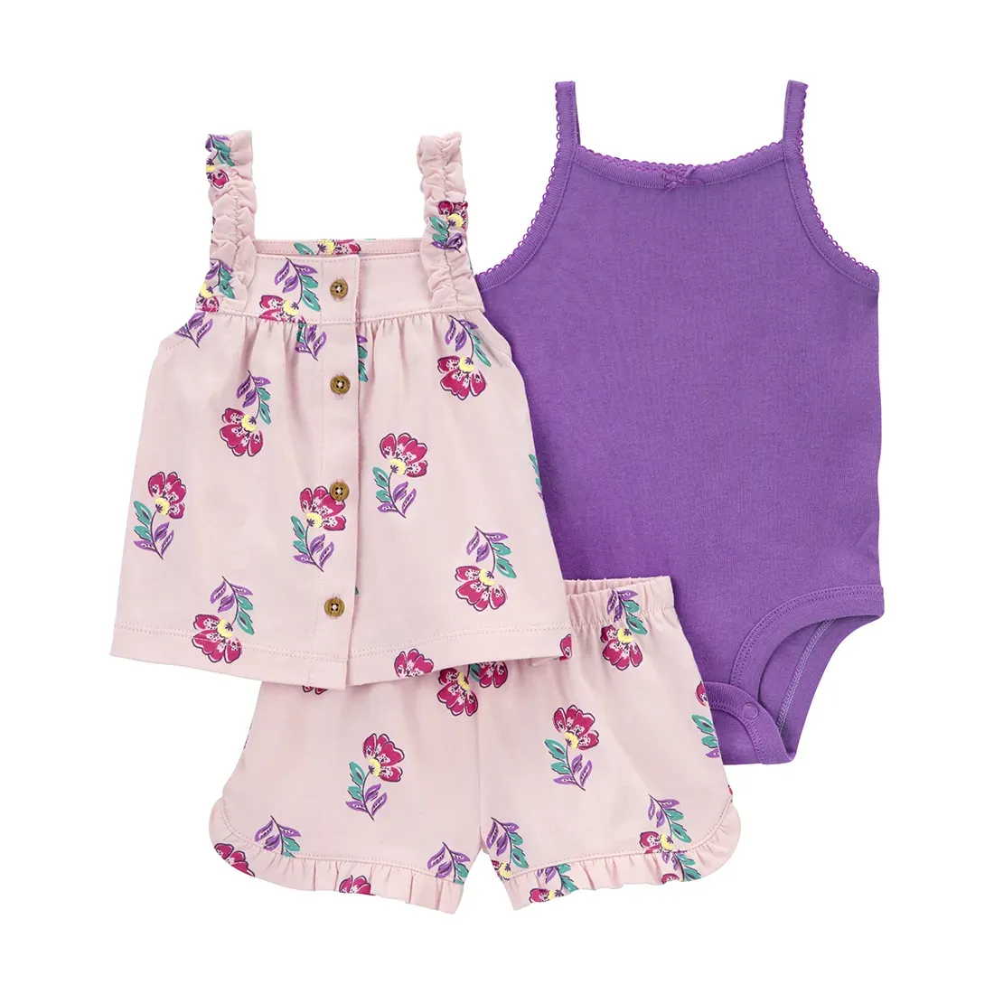 Original Carter&#39;s Girls 3-Pcs Floral Set