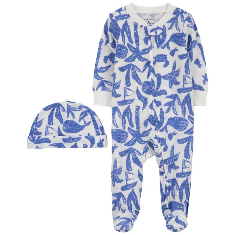 Original Carter&#39;s Boys 2-Pcs Overall &amp; Hat Set