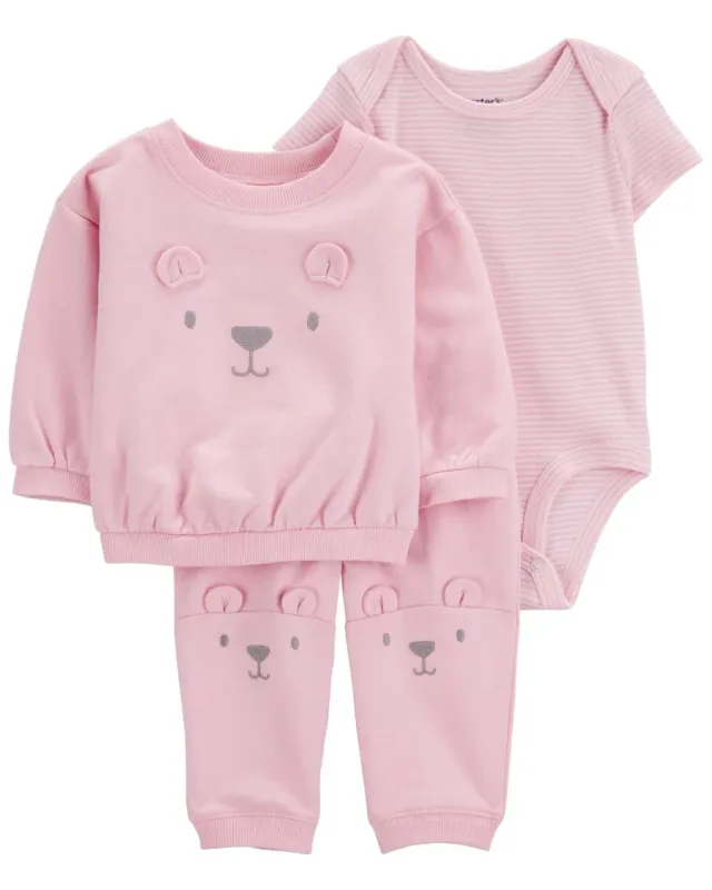 Original Carter&#39;s Girls 3-Pcs Cotton Set
