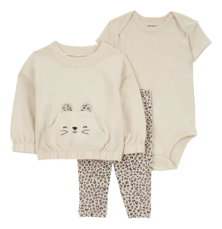 Original Carter&#39;s Girls 3-Pcs Cotton Set