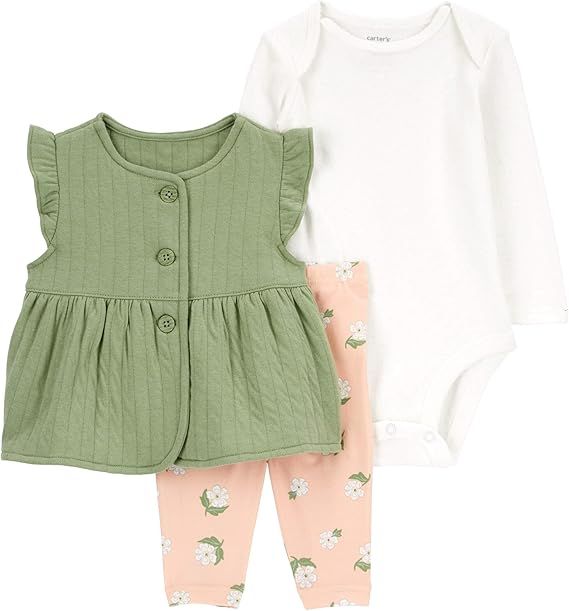 Original Carter&#39;s Girls 3-Pcs Vest Set