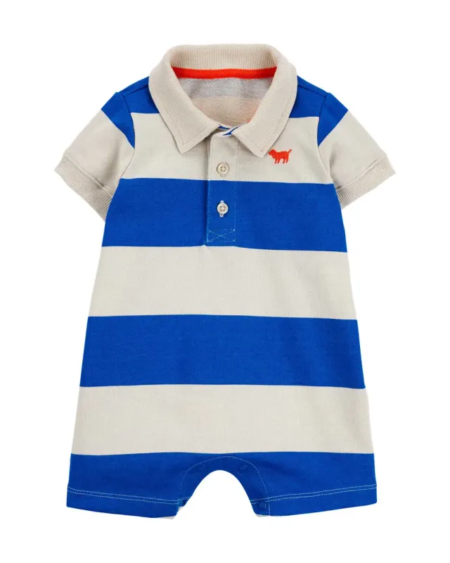 Original Carter&#39;s Boys Striped Cotton Romper
