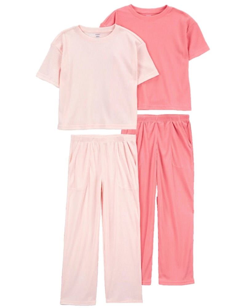 Original Carter&#39;s Girls 4-Pcs Loose Fit Cropped Tops Set