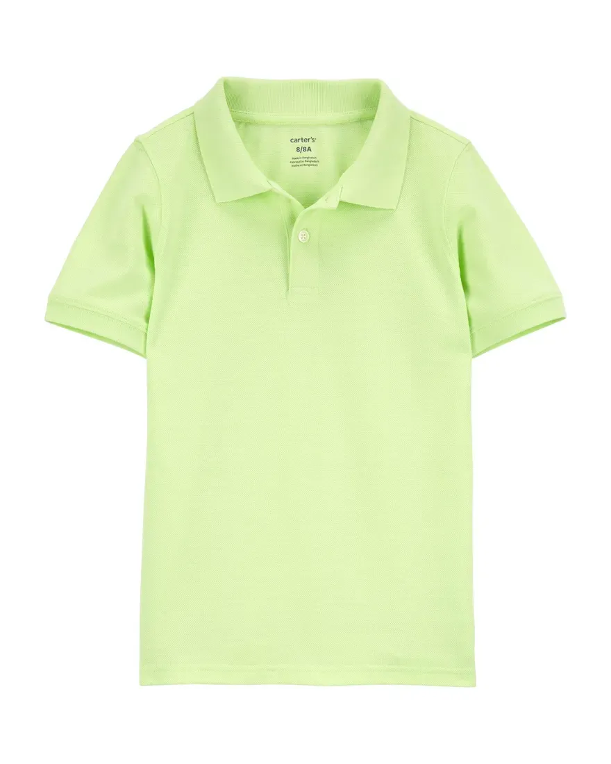 Original Carter&#39;s Boys Ribbed Collar Polo T-Shirt