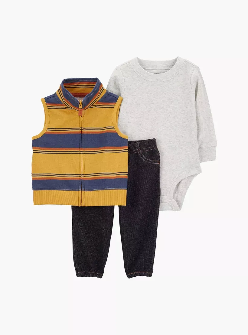 Original Carter&#39;s Boys 3-pcs Cotton Vest Set