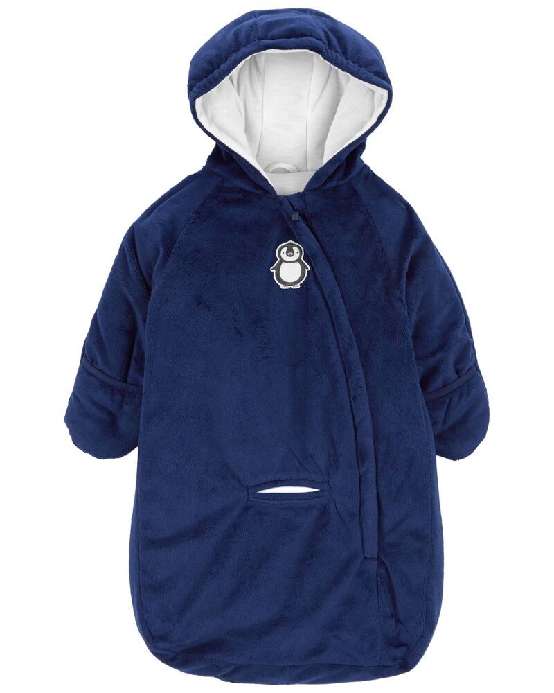 Original Carter&#39;s Baby 1-Piece Penguin Faux-Fur Hooded