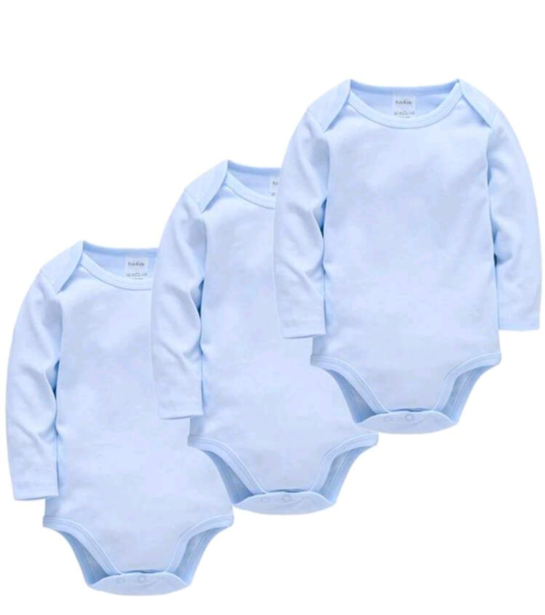 KavKas 3-pack Cotton Long Sleeve Bodysuit