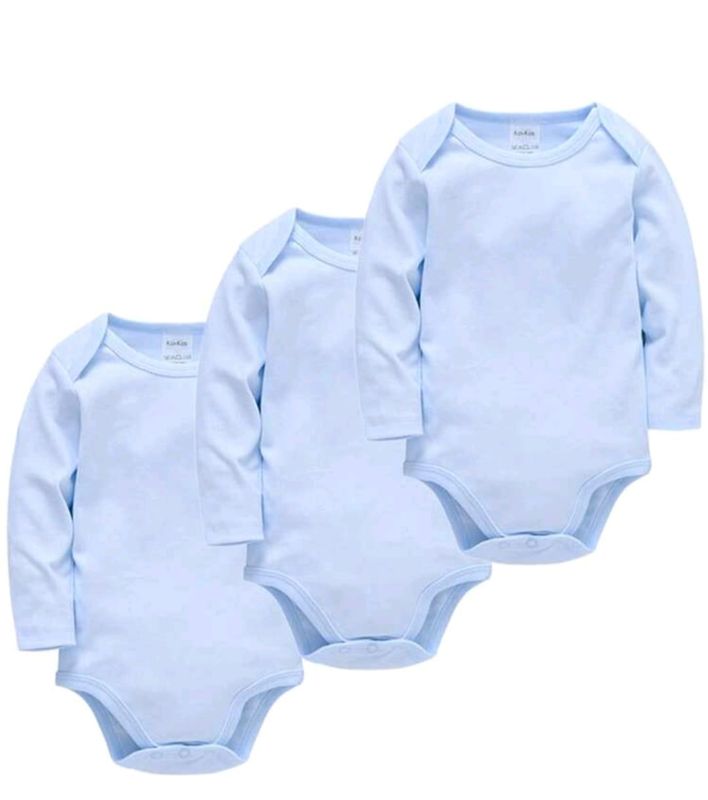 KavKas 3-pack Cotton Long Sleeve Bodysuit