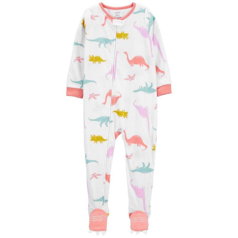 Original Carter&#39;s Girls Fleece Dinosaur Printed Overall