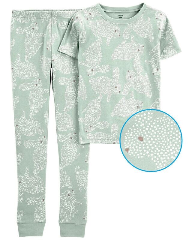 Original Carter's 2-Piece Bunny 100% Snug Fit Cotton PJs