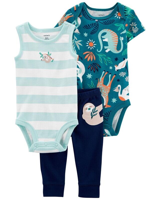 Original Carter's Baby 3-Piece Sloth Little Character Set