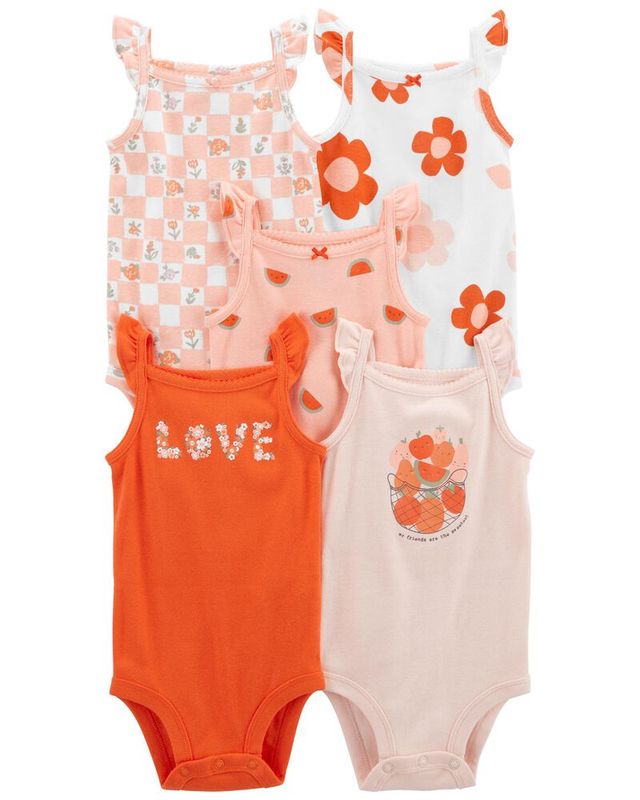Original Carter's Girls 5-Pack Tank Bodysuit