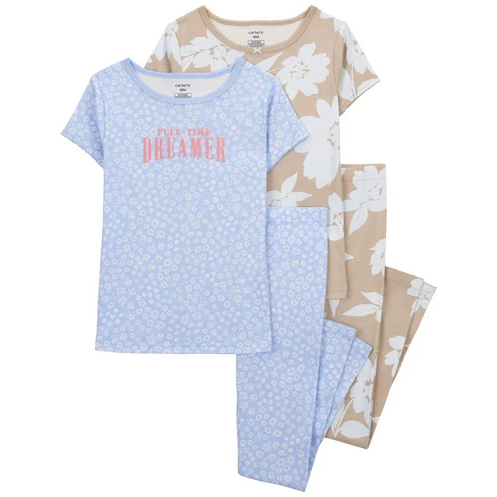 Original Carter's Girls 4-Pcs Floral Pajama
