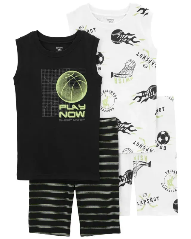 Original Carter's Boys 4-Pcs Basketball Pajama