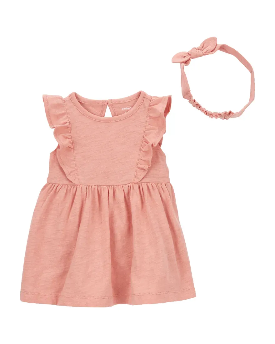 Original Carter's Girls Dress With Headband