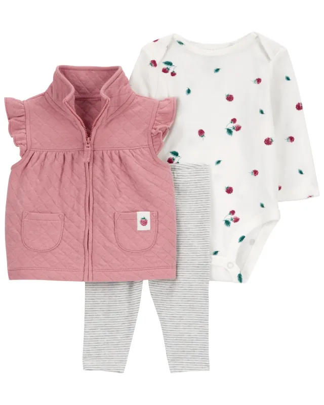Original Carter's 3-Pcs Cotton Vest Set