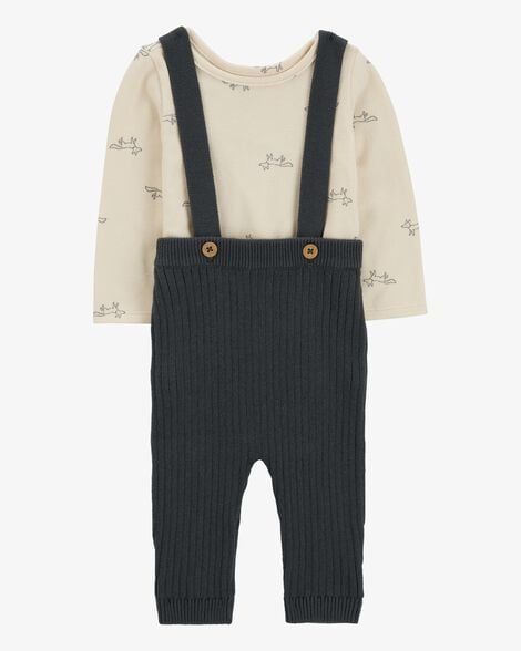 Original Carter's Boys 2-Piece Bodysuit &amp; Sweater Coveralls