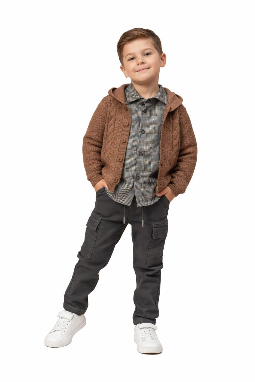 Top Kids Boys 3-Pcs Set Sweater/ Shirt/ Pants