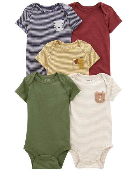 Original Carter's Boys 5-Pcs Bodysuit Set