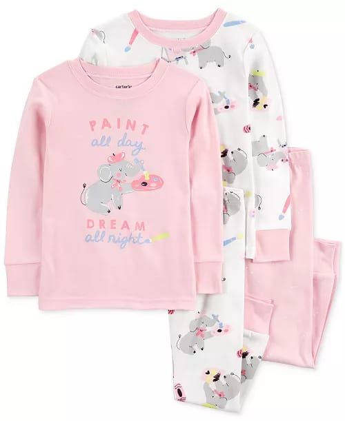 Original Carter's Girls 4-Piece Pajama