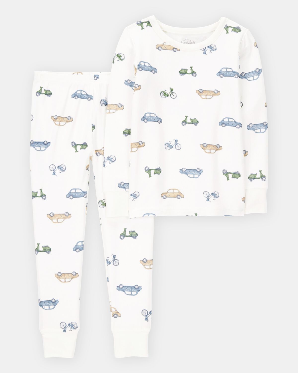 Original Carter's Toddler Car Print Purely Soft 2-Piece Pajama