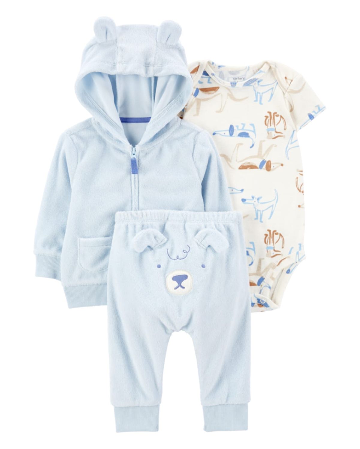 Original Carter's Boys 3-Piece Dog Little Jacket Set