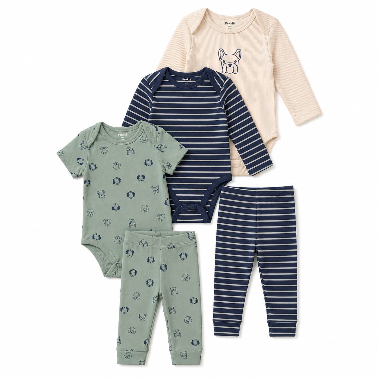Pekkle Boys 5-Piece Cotton Set