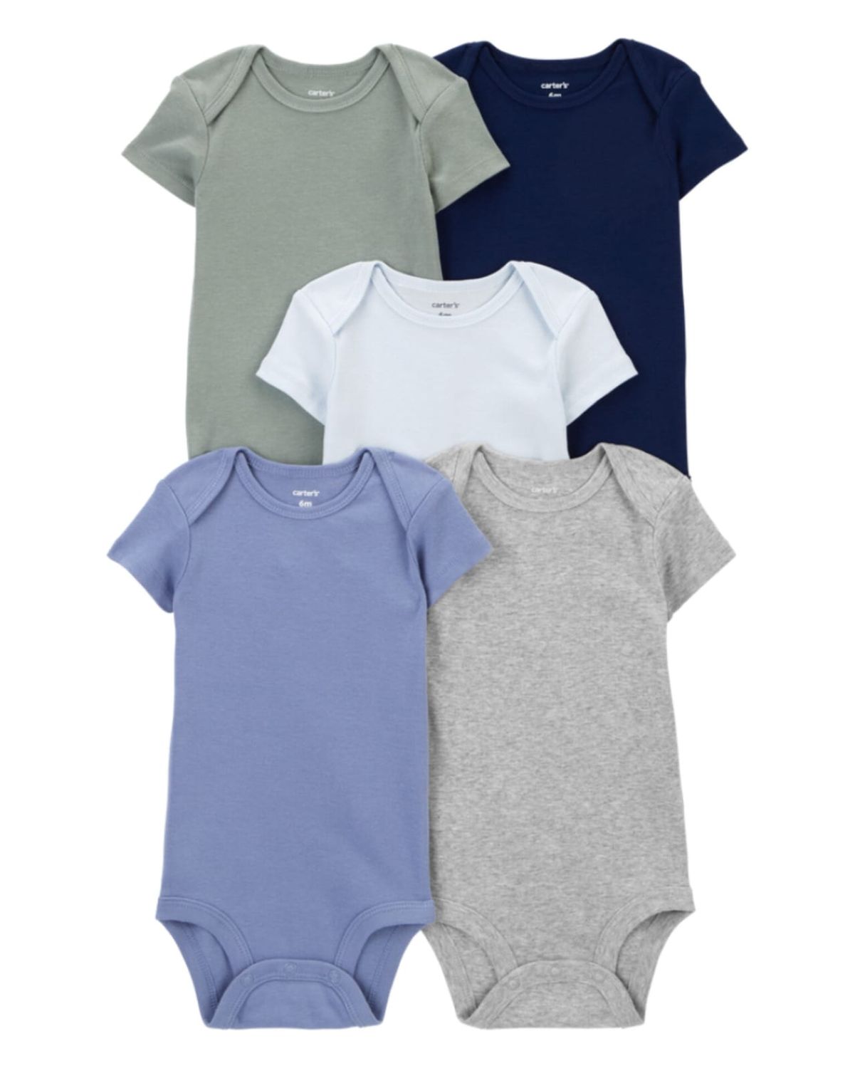 Original Carter's Boys 5-Pack Short-Sleeve Bodysuit Set