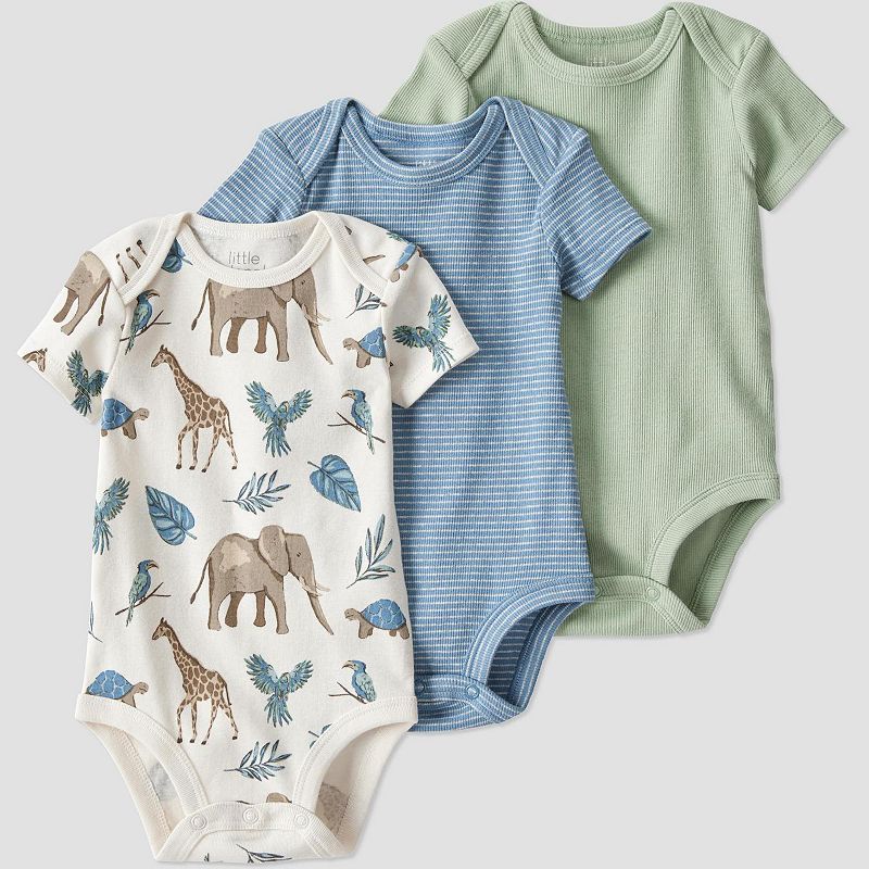 Original Carter's Boys Little Planet 3-Pack Organic Cotton Bodysuit Set
