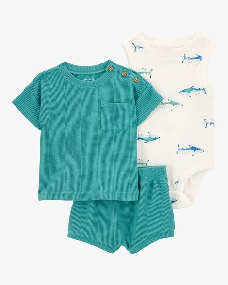 Original Carter's Boys 3-Pcs Shark Set