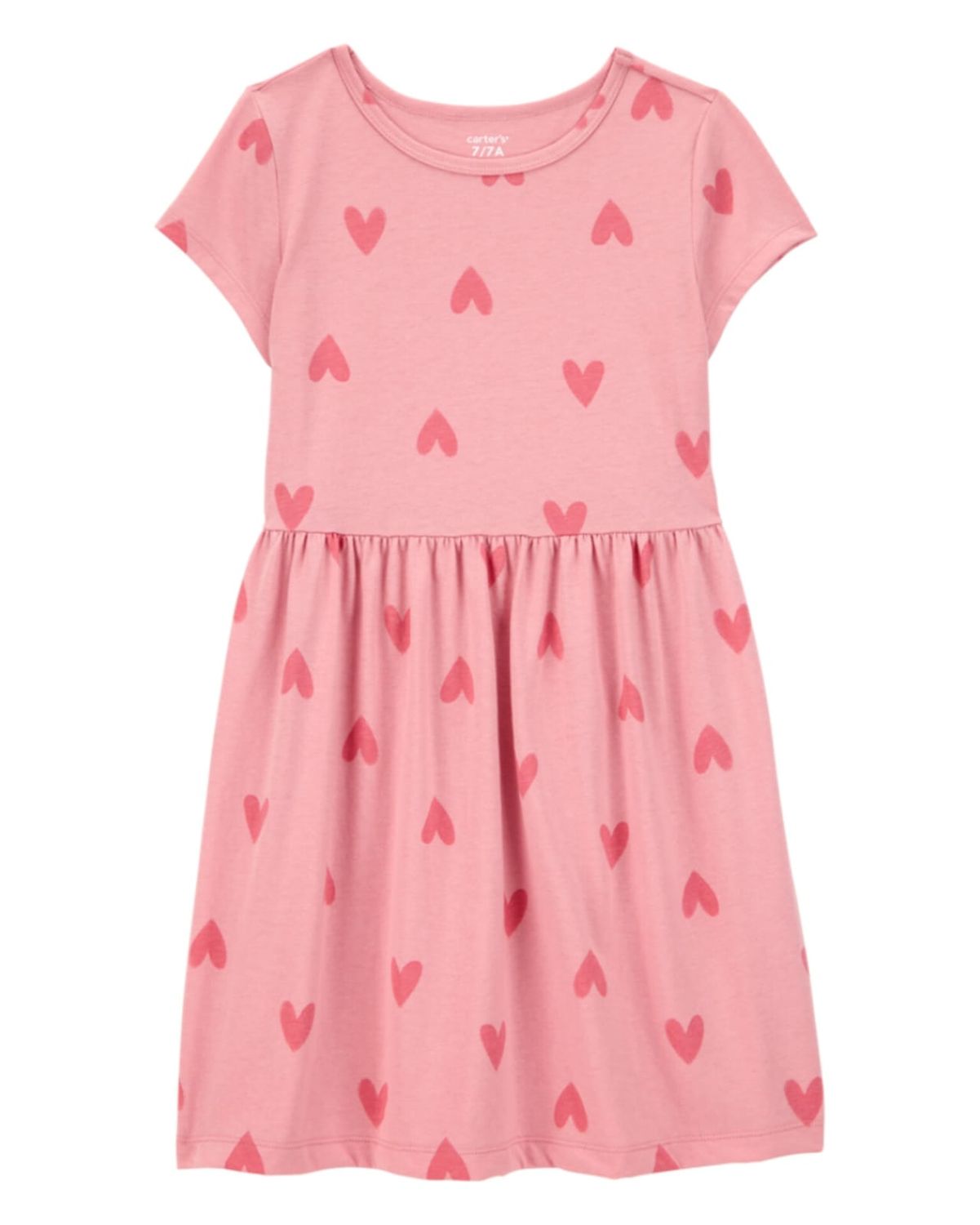 Original Carter's Girls Heart-Print Short-Sleeve Dress