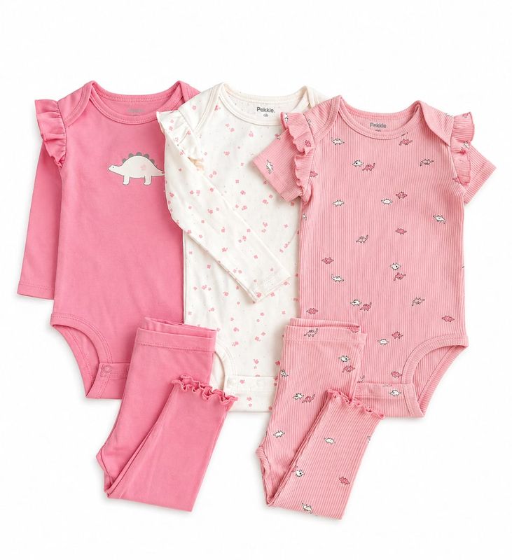 Pekkle Girls 5-Pcs Cotton Set